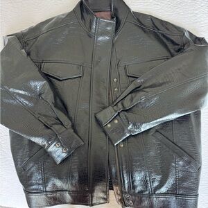 LPA Black Leather Jacket Utility Style